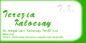 terezia kalocsay business card